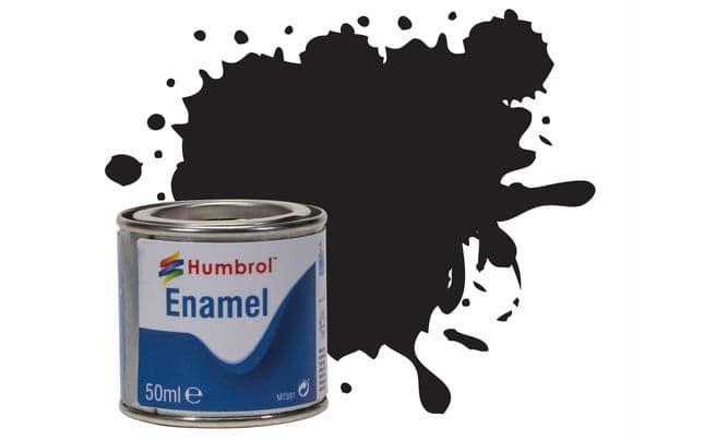 Enamel Paint: 33 - Black - Matt - (50ml) (1)