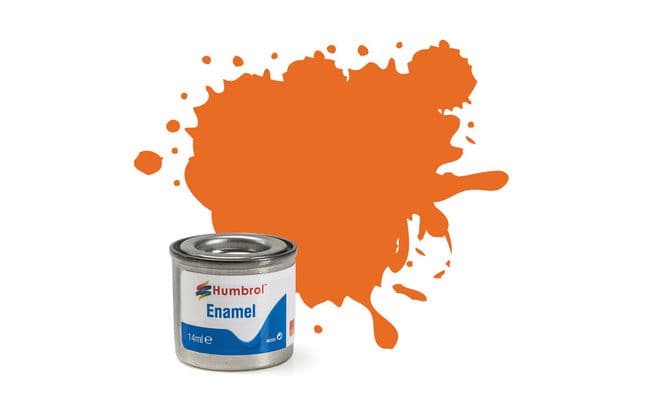 Enamel Paint: 46 - Orange - Matt - (14ml) (1)