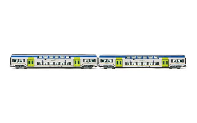 FS Trenitalia, set di 2 carrozze intermedie Vivalto, livrea DPR con vecchio logo Vivalto, ep. VI (1)