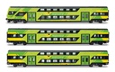 FS Trenitalia, set di 3 carrozze Vivalto a due piani (una pilota + 2 intermedie), nuova livrea “Regionale” (1)