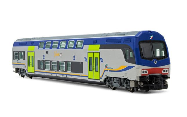 FS Trenitalia, set di 3 carrozze Vivalto, livrea DPR, nuovo logo "Vivalto", composto da carrozza pilota e 2 carrozze intermedie, ep. VI (2)