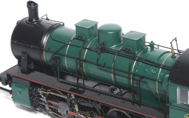 SNCB/NMBS, steam locomotive class 81, 3-dome symetrical boiler, dark green livery, period III (8)