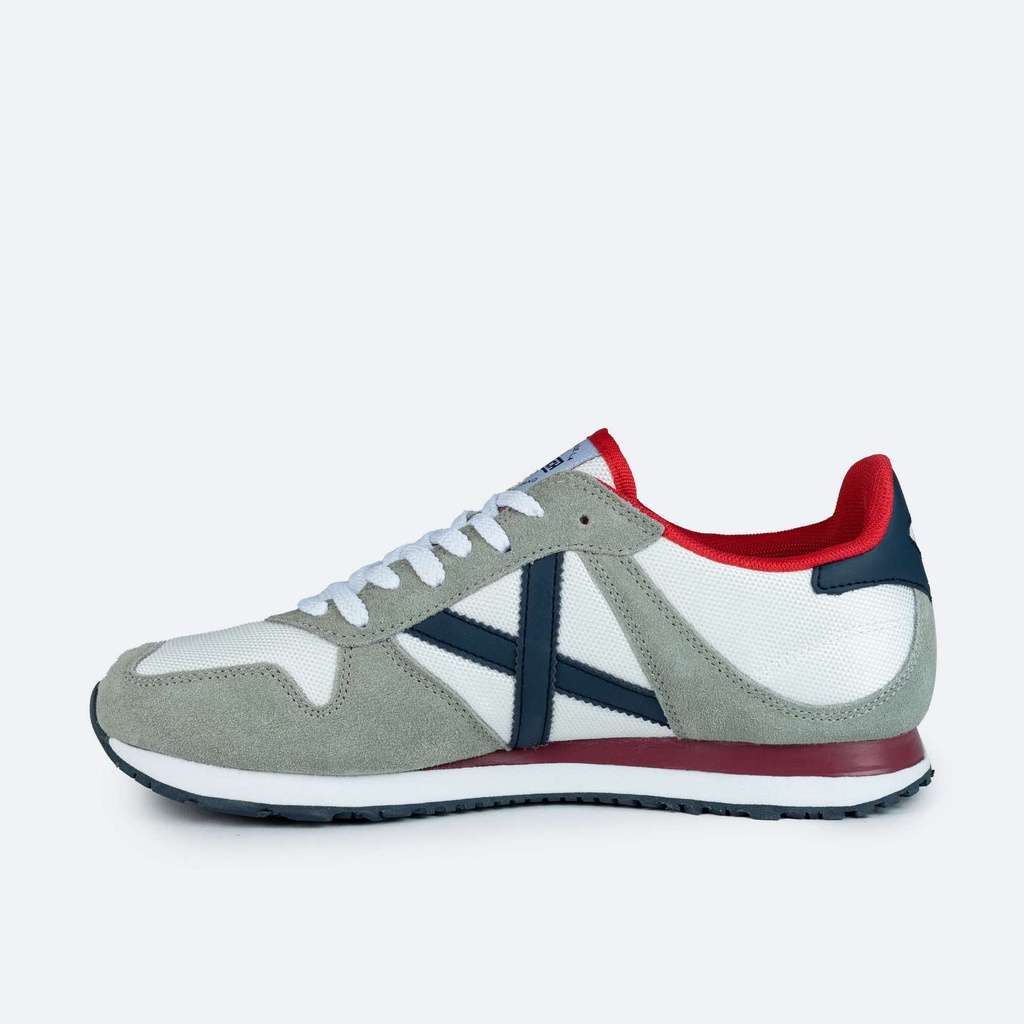 MUNICH MASSANA 343 Retro Running trainers White, Grey and Blue (3)