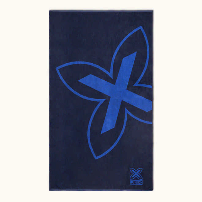 Navy blue cotton MUNICH towel. (1)