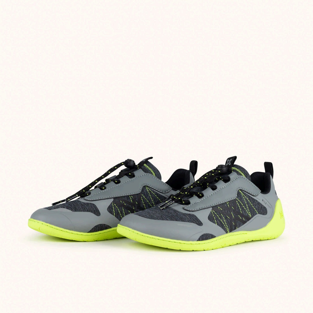 MUNICH FREESTEP 07 Grey and neon yellow Wild Feet "Barefoot" sneakers with wide toe box (6)