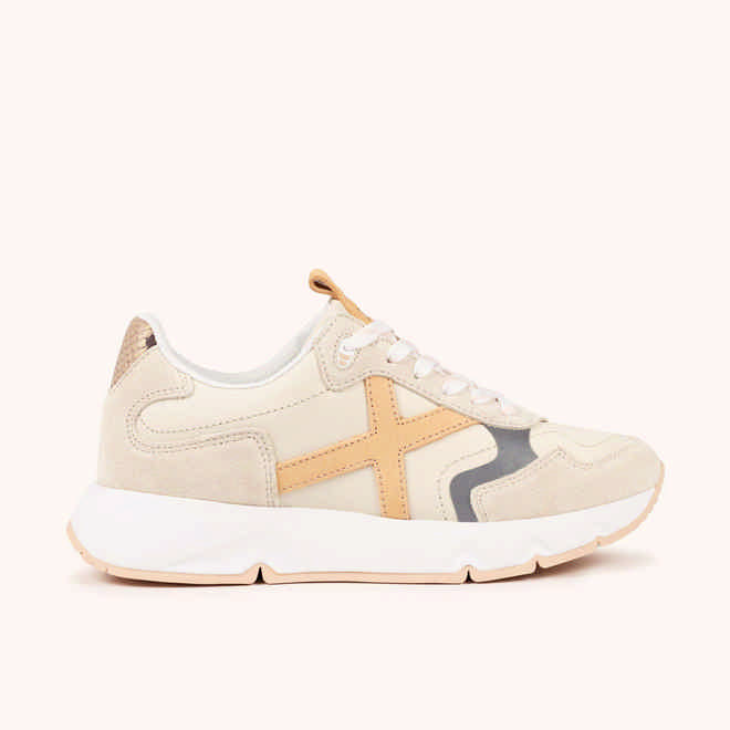 MUNICH MAMBA 04 High-volume and contemporary aesthetic sneakers Beige, Ochre and Animal Print (1)