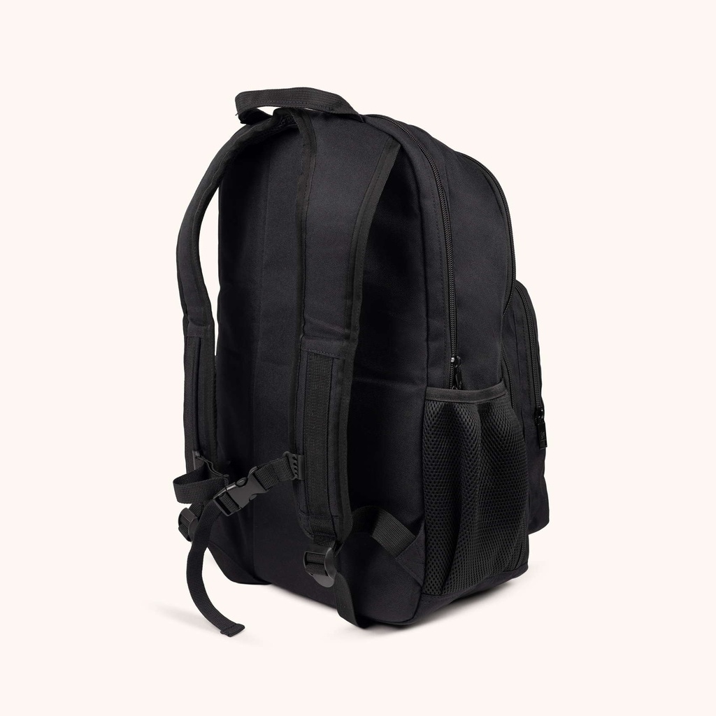 MUNICH BACKPACK STREET C/BLACK Black Recycled Polyester Urban Backpack with Double Compartment (3)