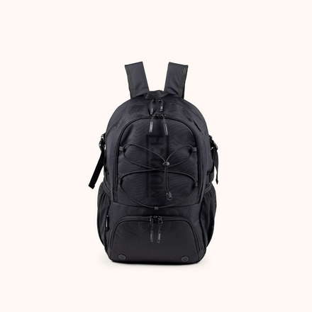 MUNICH BACKPACK STREET C/BLACK Black Recycled Polyester Urban Backpack with Double Compartment (7)