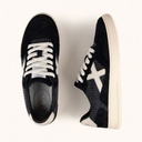 MUNICH LEGIT 122 Sneakers Retro tennis and skate night aesthetic in Black, Grey and White (7)