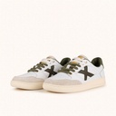 MUNICH LEGIT 125 Sneakers Retro tennis and skate organic essence in White and Olive Green (6)