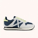 MUNICH MASSANA CLASSIC WMN 613 Sneakers Retro Running of athletic and sporty design Navy Blue, Light Grey, Silver and Fluor Yellow (2)