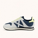 MUNICH MASSANA CLASSIC WMN 613 Sneakers Retro Running of athletic and sporty design Navy Blue, Light Grey, Silver and Fluor Yellow (4)