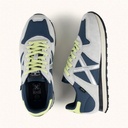 MUNICH MASSANA CLASSIC WMN 613 Sneakers Retro Running of athletic and sporty design Navy Blue, Light Grey, Silver and Fluor Yellow (7)