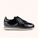 MUNICH SAPPORO 207 Black and Gold Retro Street Sneakers with Snakeskin details (1)