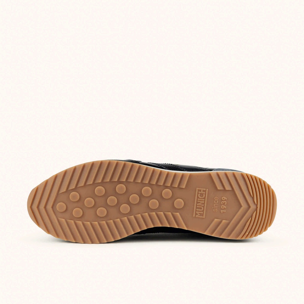 MUNICH SAPPORO 207 Black and Gold Retro Street Sneakers with Snakeskin details (5)