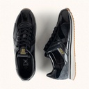 MUNICH SAPPORO 207 Black and Gold Retro Street Sneakers with Snakeskin details (7)
