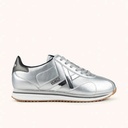 MUNICH SAPPORO 209 Metallic Silver Retro Street Sneakers with Anthracite Grey details (2)