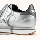 MUNICH SAPPORO 209 Metallic Silver Retro Street Sneakers with Anthracite Grey details (3)