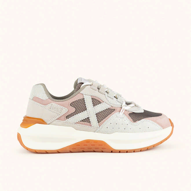 MUNICH NEXA 33 Sneakers futuristic design Sand, Pink and Brown (1)