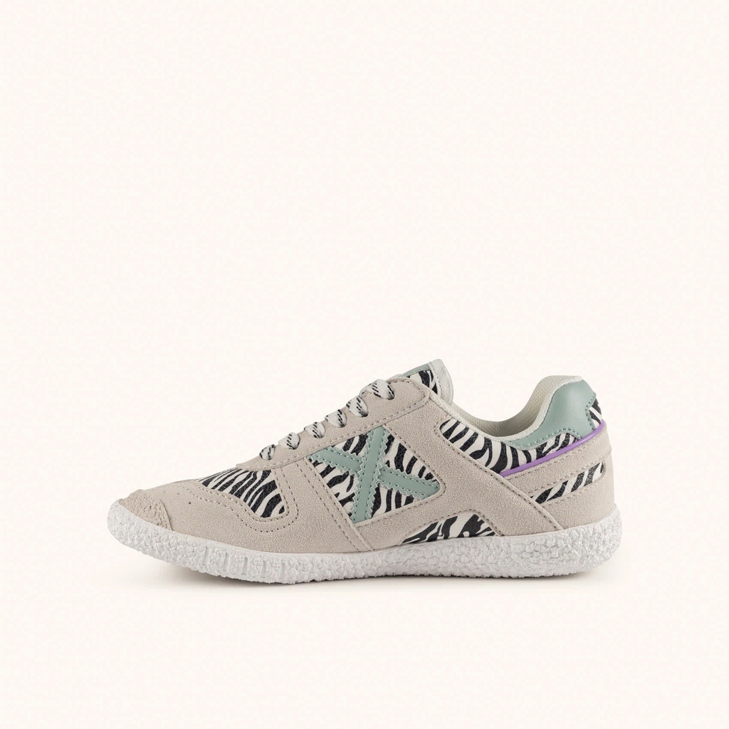 MUNICH MINI GOAL W 1633 Barefoot classic and flat grey and zebra kids' sneakers (4)