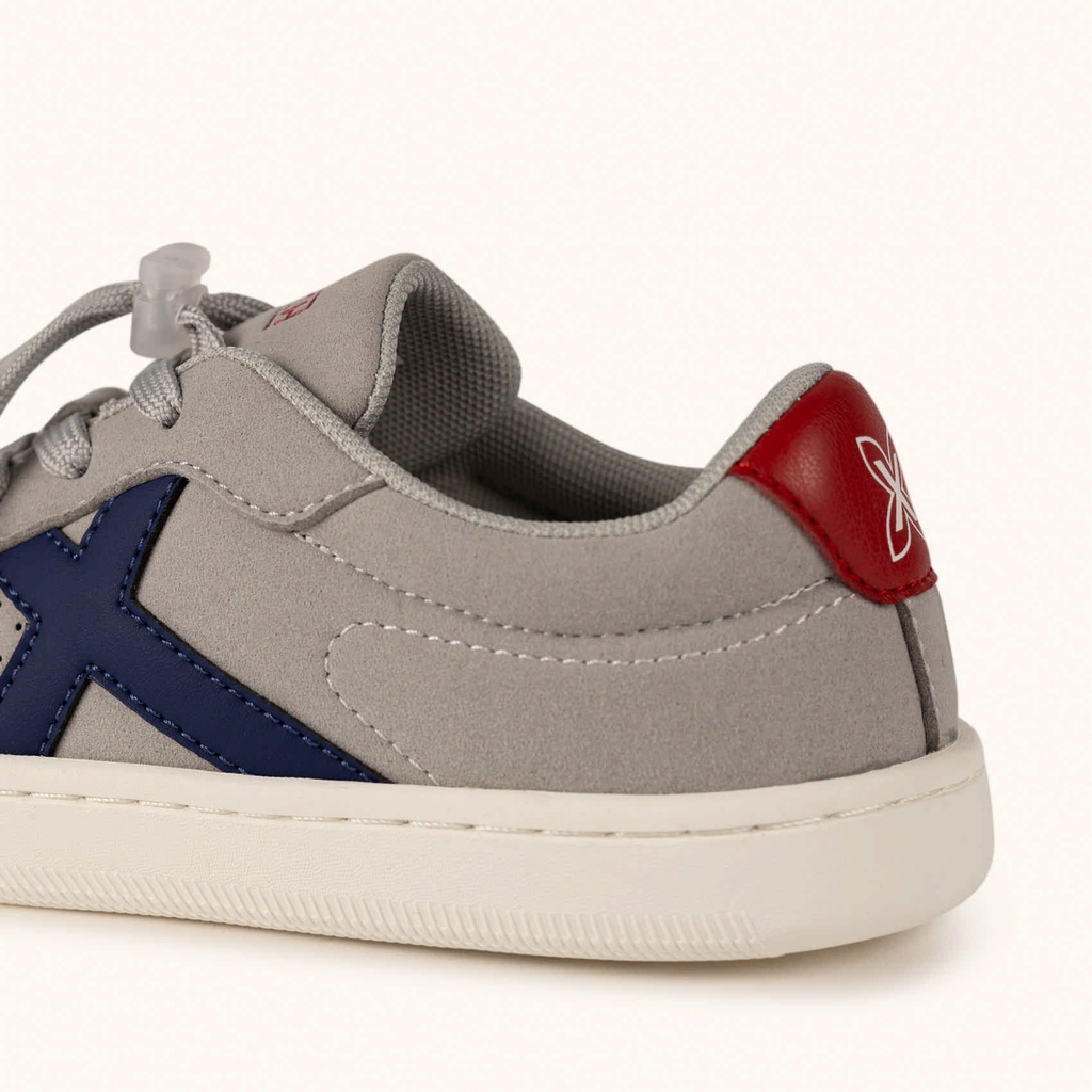 MUNICH MINI OPEN 09 Grey, blue and red children's indoor soccer shoes (3)