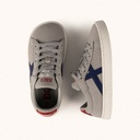 MUNICH MINI OPEN 09 Grey, blue and red children's indoor soccer shoes (7)