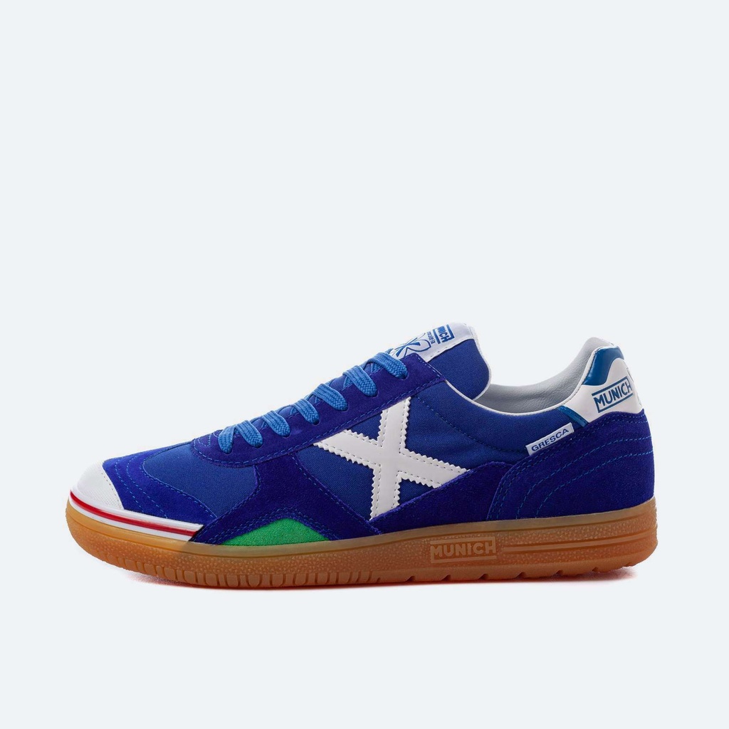 MUNICH GRESCA 05 Zapatillas fÃºtbol sala DiseÃ±o Azul ElÃ©ctrico y Blanco (4)