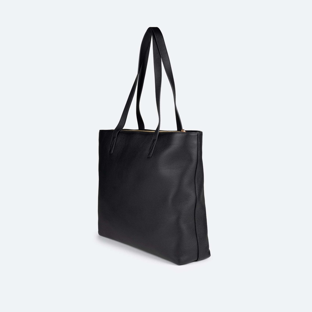Bolso Shopper de Piel Vacuna y Logo Dorado SHOPPER LEATHER CRAFT (4)