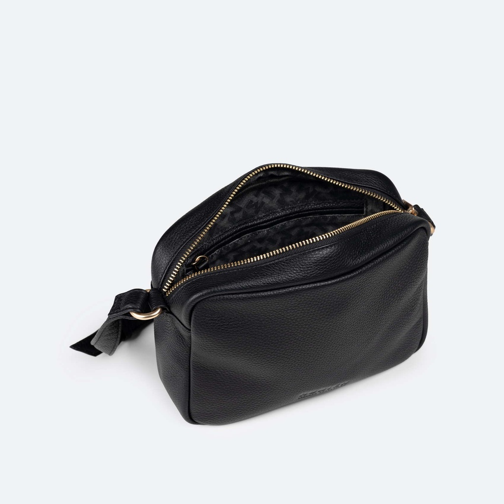 Bandolera Crossbody de Piel Vacuna y Detalles Oro CROSSBODY LEATHER CRAFT (5)