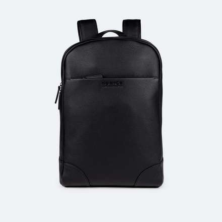 Mochila de piel negra con banda para trolley BACKPACK CRAFT (2)