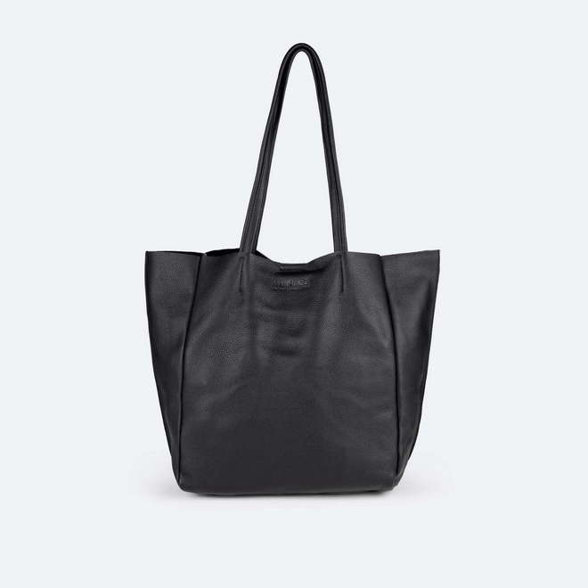 Bolso Shopper de Piel Vacuna Negro | LOFT (1)