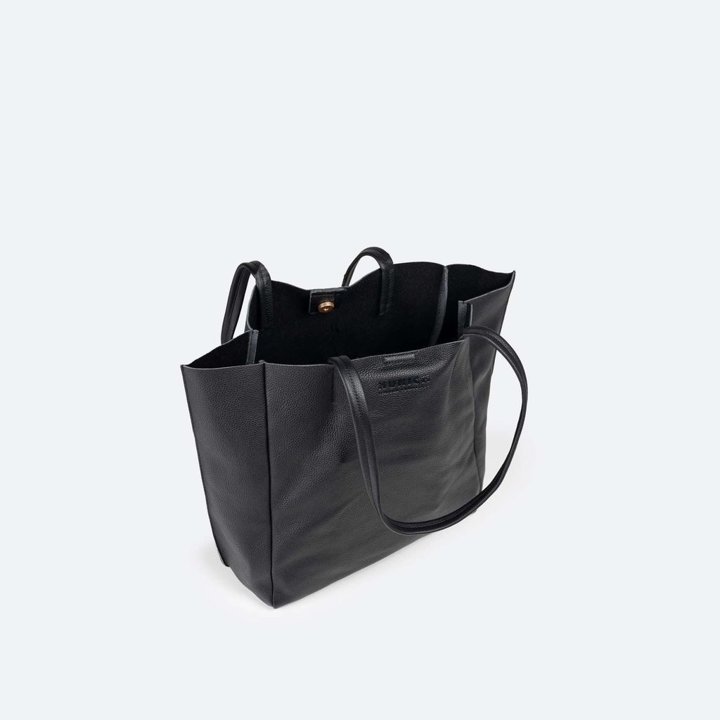 Bolso Shopper de Piel Vacuna Negro | LOFT (5)