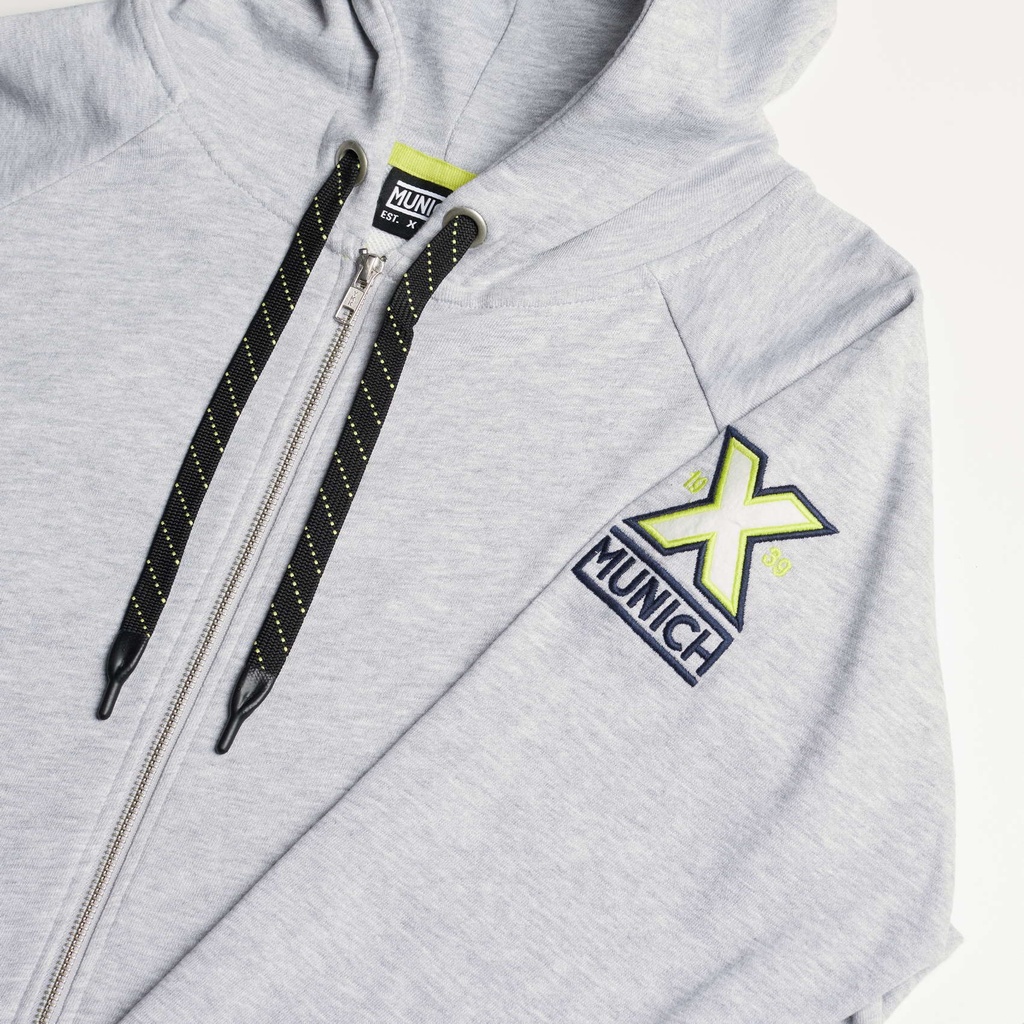 Sudadera MUNICH college de algodón gris (9)