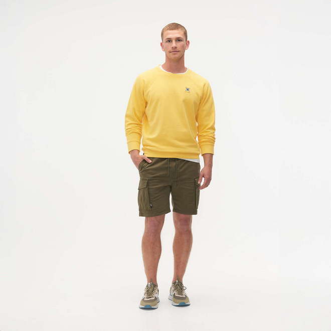 Sudadera MUNICH basic de algodón amarillo (1)