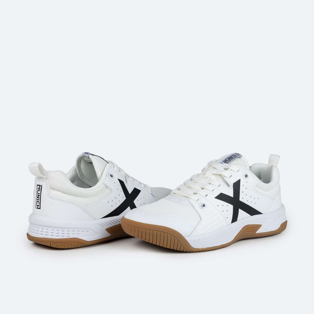 MUNICH PISTA 01 Zapatillas fÃºtbol sala de diseÃ±o tÃ©cnico blanco y negro (3)