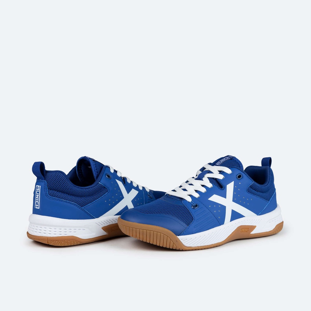 MUNICH PISTA 02 Zapatillas fÃºtbol sala de diseÃ±o profesional en color azul (3)