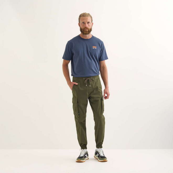 Pantalón MUNICH Cargo explore lifestyle de algodón-elastano khaki (1)