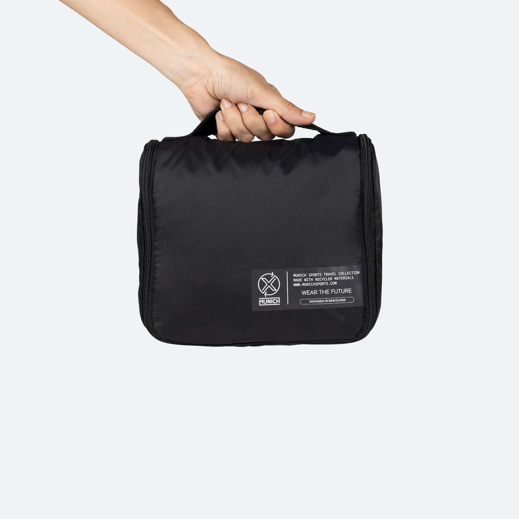 Neceser negro de poliéster reciclado MUNICH GATE X-39 TOILETRY (6)