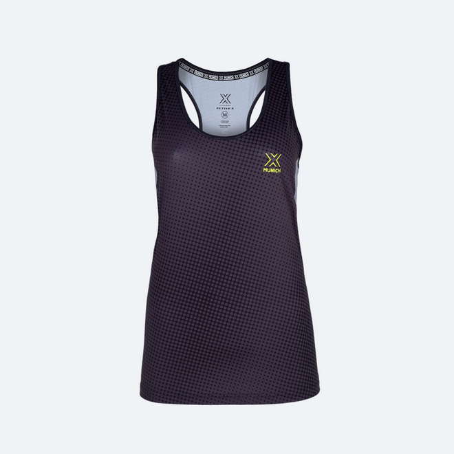 Camiseta sin mangas MUNICH Top Club de poliéster-elastano negro (1)