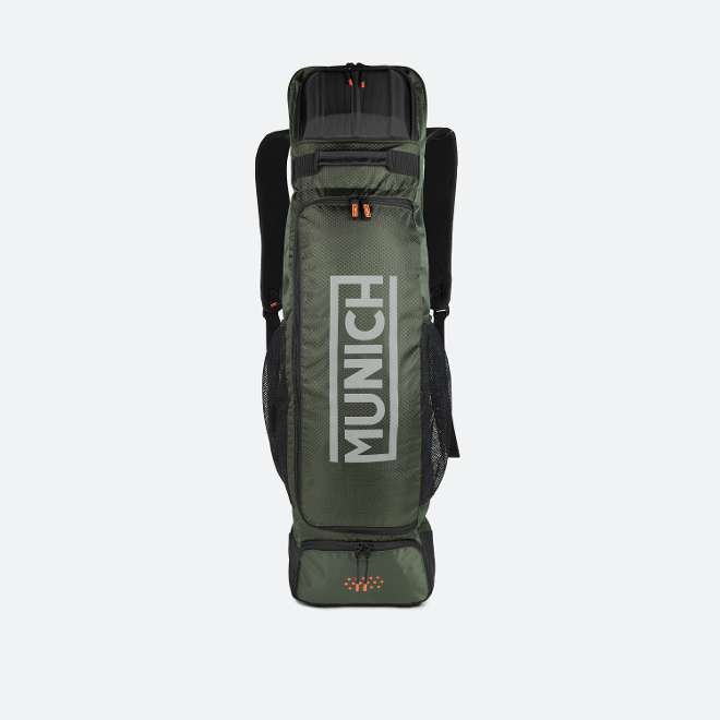 MUNICH HOCKEY TRAINING STICKBAG Bolsa Porta Sticks de Hockey Diseño Ergonómico Verde Khaki y Naranja (1)