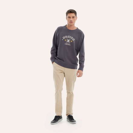 Sudadera MUNICH Space streetwear hombre de algodón gris (8)