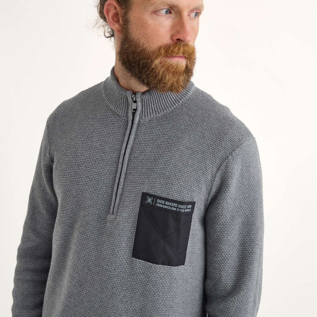 Jersey MUNICH Roma lifestyle hombre de algodón-poliéster gris (6)