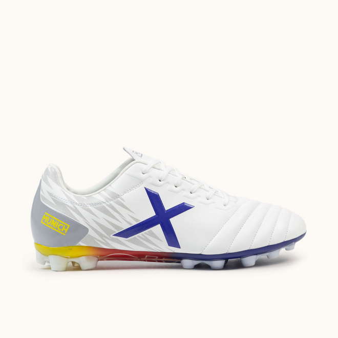 MUNICH ARENGA 316 Zapatillas de fÃºtbol de diseÃ±o profesional y resistente Blanco y Azul (1)