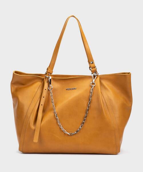 [WHA-389000U] MOURO - Shopper con cierre de cremallera y asa doble para mujer (BLACK)