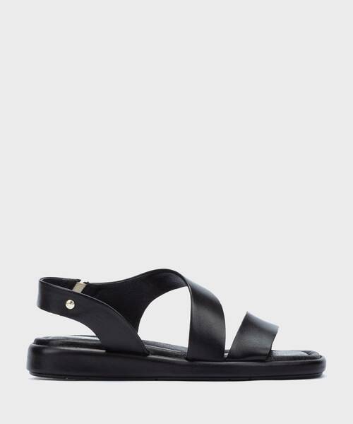 [W5E-0565] CALELLA - Sandalias planas de mujer con tiras (35)