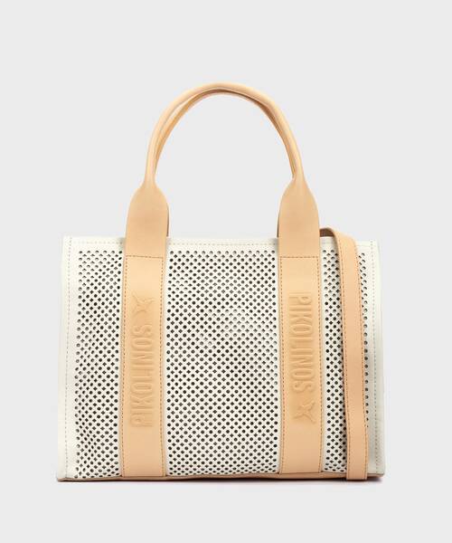 [WHA-376C1909U] ALCUDIA - Bolso tote calado para mujer (NATA)