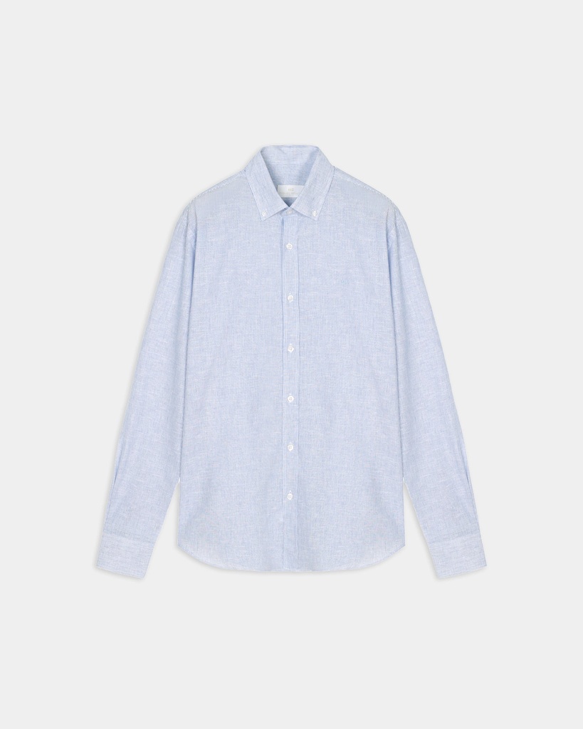 Camisa casual estampada de lino
