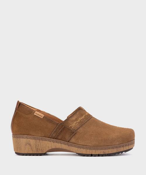 [W0W-3627SEC1] GRANADA - Zapato de serraje con cuña para mujer (35)