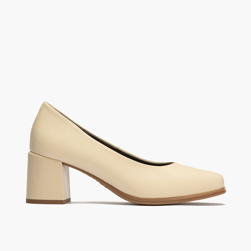 [102_CREMA_36] Zapato de Salón Mujer Tacón Alto Beige (36)