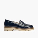 Mocasin mujer en piel charol MARINO